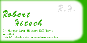 robert hitsch business card